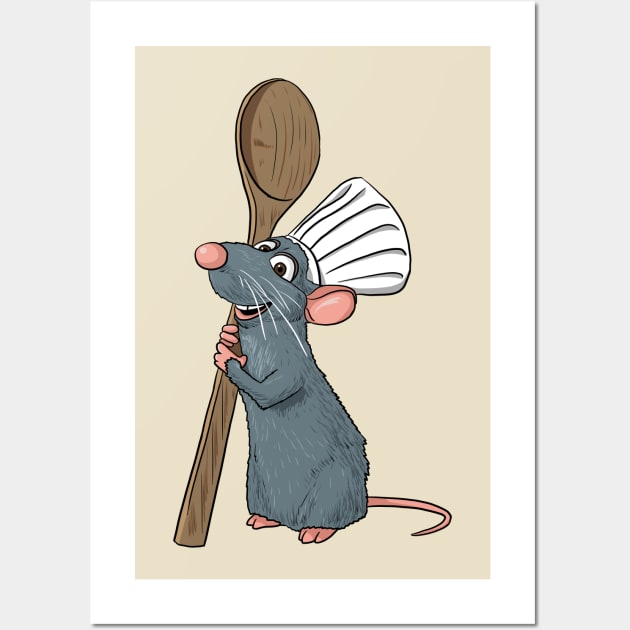 Remy the Little Chef from Ratatouille Wall Art by Black Snow Comics